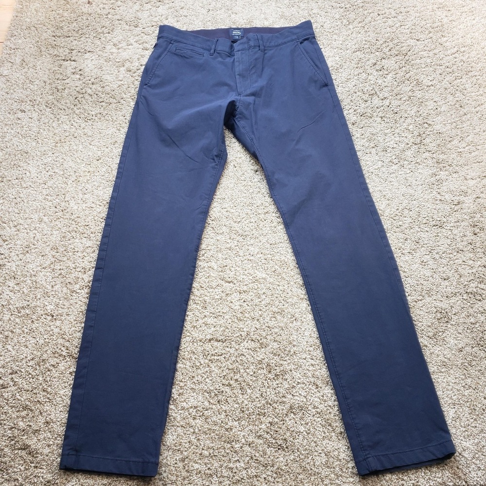J.CREW Pants Mens 31x32 Blue Chino Slim Tech Pant Stretch Canvas Tapered Casual